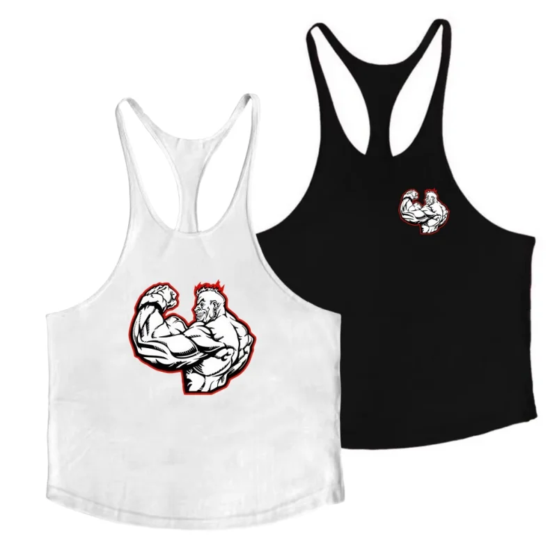 

Спортивный жилет-стрингер для фитнеса для мужчин, легкая майка для бодибилдинга с прочными бретелями, майка для тренировок без рукавов