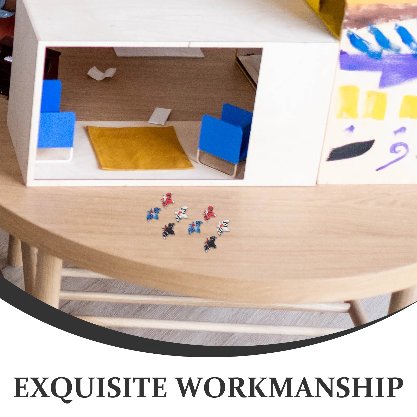 80 pezzi di mini pipistrelli di Halloween, piccole decorazioni di pipistrelli in resina, stile cartone animato per decorazioni per terrari in miniatura per casa delle bambole fai da te