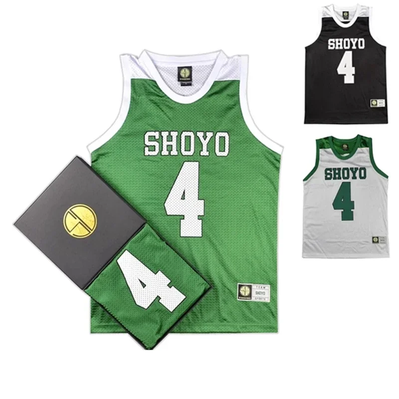 Shoyo White Anime Shohoku School Basketball Team Jersey Fujima Kenji Nagano Mitsu Jersey Cosplay Costume Tops Sportswear Uniform