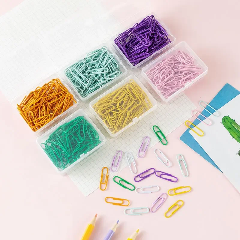 50 sztuk/pudło 28mm Macaron kolorowe spinacze do papieru, kreatywne materiały dekoracyjne do księgowości, zakładki, spinacze do papieru