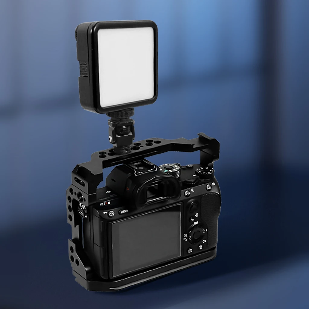 Uchwyt monitora polowego z regulacją obrotu i nachylenia, mocowanie monitora z mocowaniem Cold Shoe, pin ARRI 1/4\" do DJI OSMO 360 i aparatów DSLR — zdjęcie produktu 6
