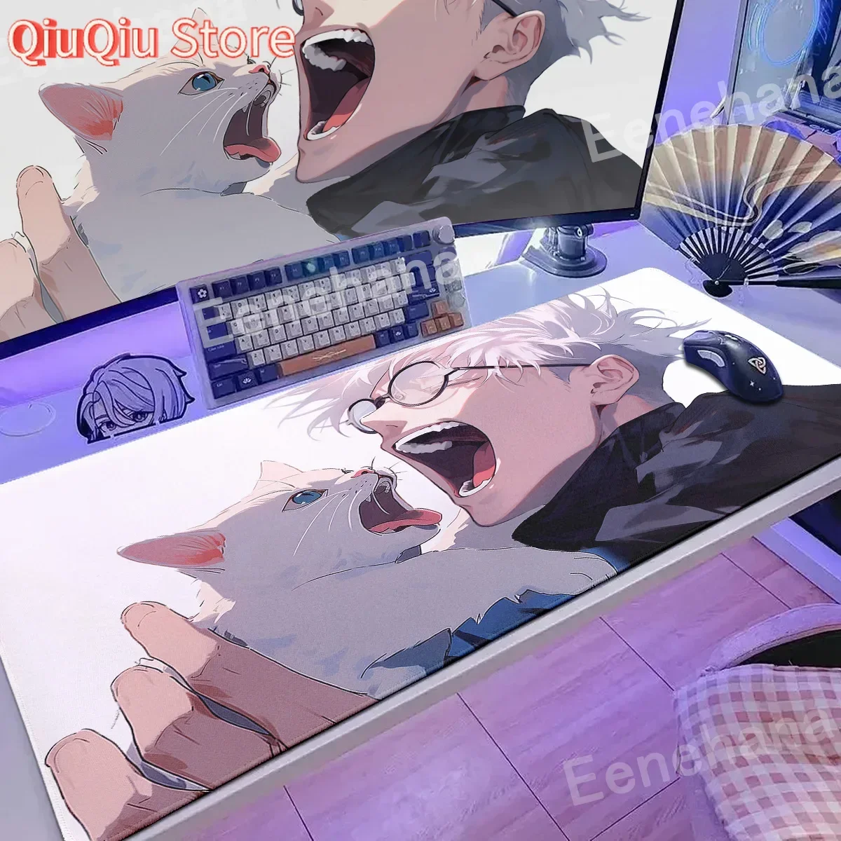 

Hot Anime Jujutsu Kaisen Large 40x90CM Mouse Pad XXL Ryomen Sukuna MousePad handsome Computer Gaming laptop Accessories Desk Mat