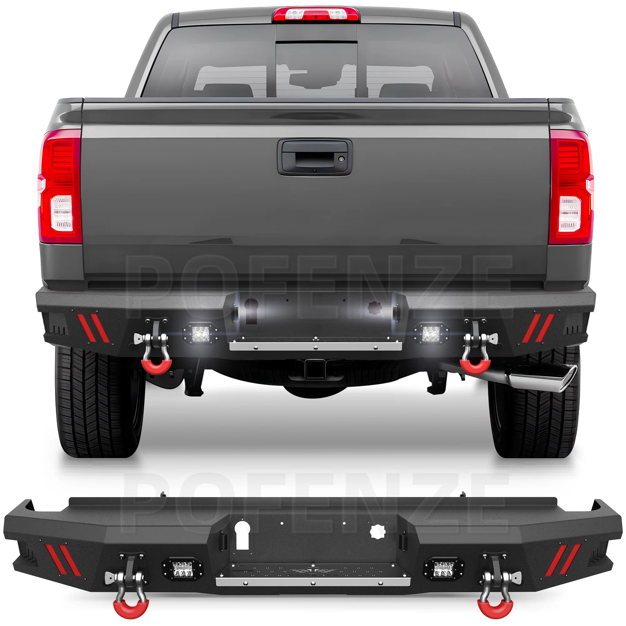 

Rear Bumper Full Width for 2014-2018 Chevrolet Silverado/GMC Sierra 1500