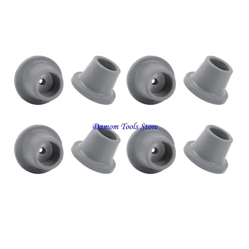 57BE 8pcs Rubber Feet Non Slip Caps with Wide Stand Suction Cup Feet for Bath Chairs
