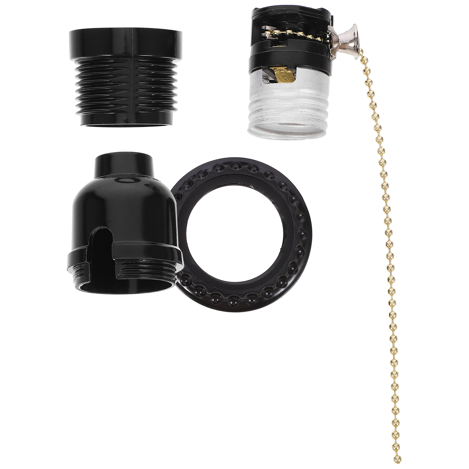 

E27 Lamp Base Durable Screw Socket Adapter Removable Shade Collar USB Cord Bendable Easy Install Lighting Accessories