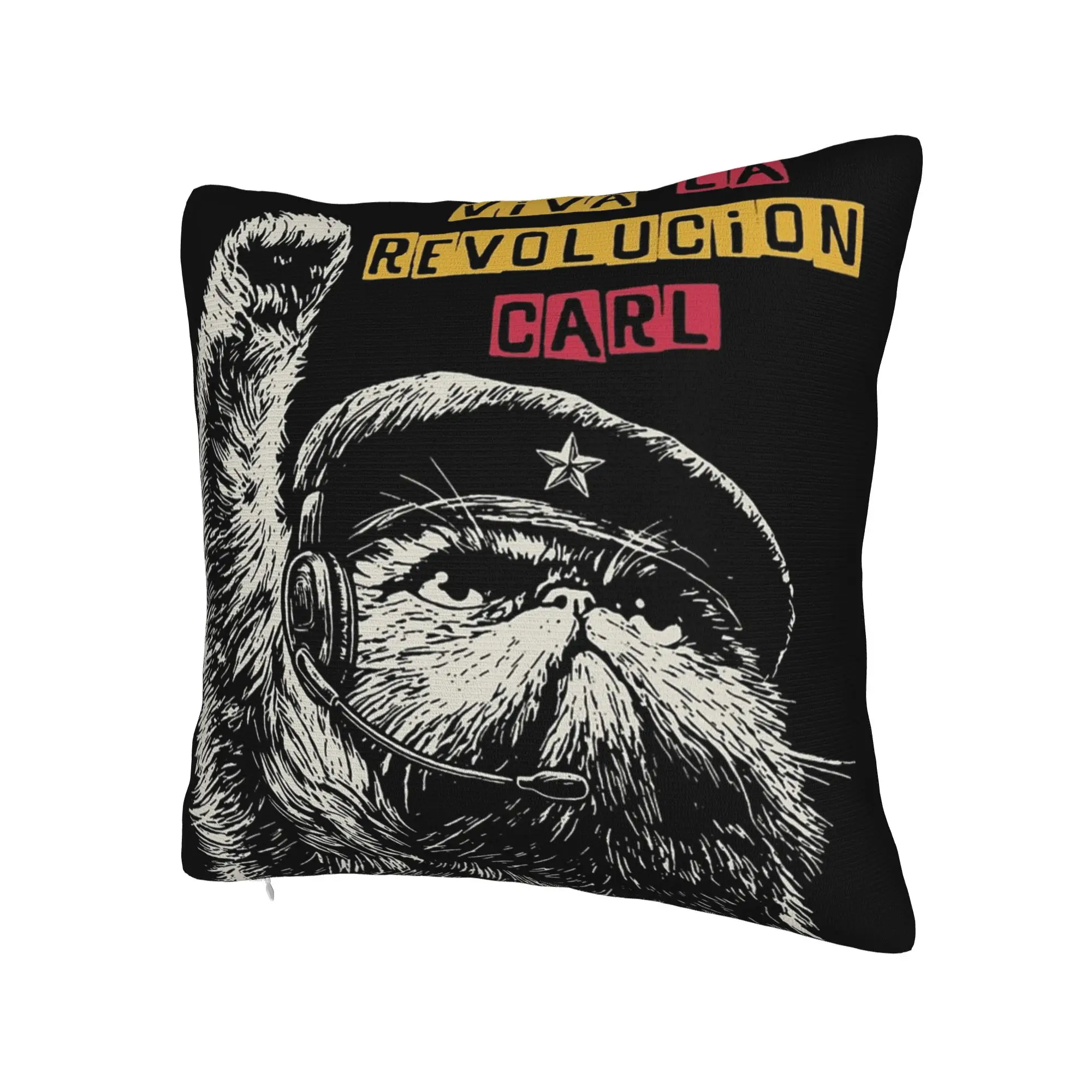 Decorative Pillowcase Viva La Revolution Carl Cat Lover Merch Seat  Pillow Case Cover Zipper Multi Size