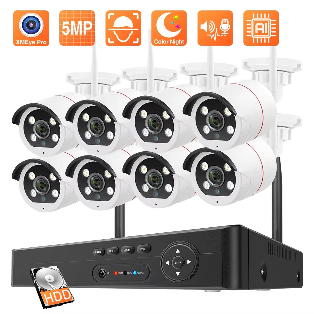 Techage 8CH 5MP ччcctv CCTV CCTV CCTV