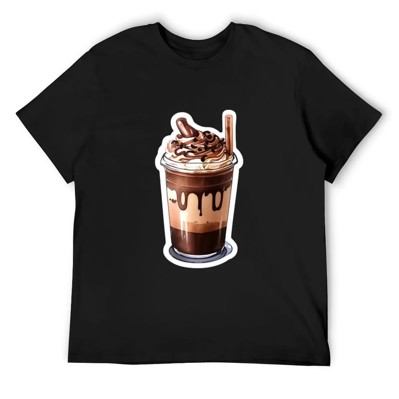 KAWAII SUMMER CHOCOLATE FRAPPE DRINK T-Shirt kawaii clothes graphics men workout shirt