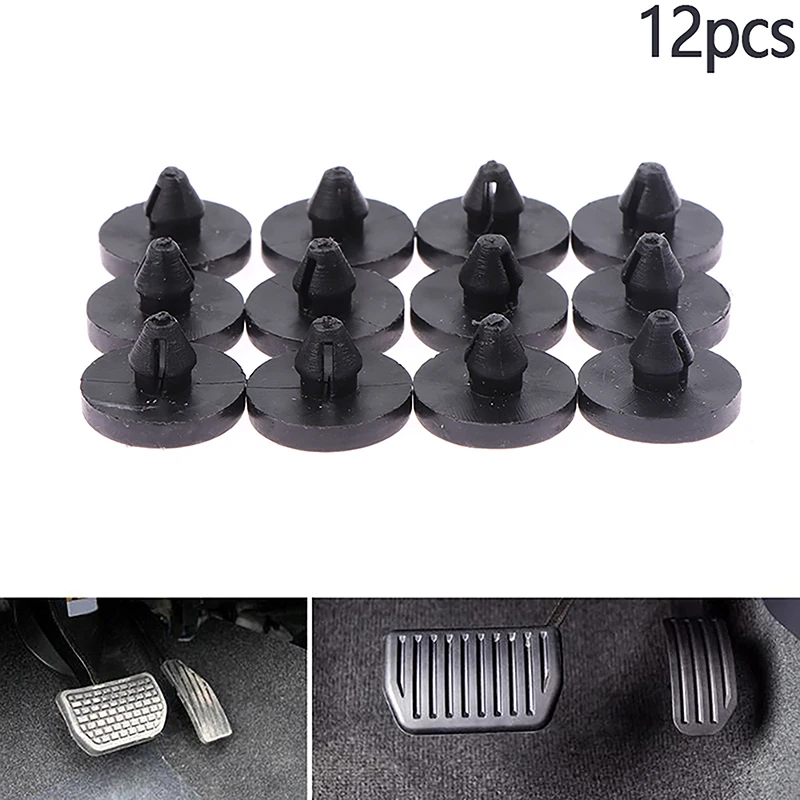 12Pcs Car Brake Clutch Pedal Stop Pad Switch Buckle