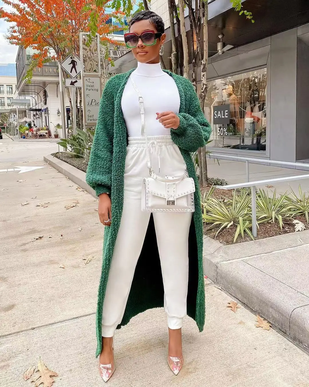 Long Cardigan Women Green Velvet Jacket Autumn Winter Loose Long Sleeve Y2k INS Sweater 2022 Warm Jumper Maxi Causal Cardigans