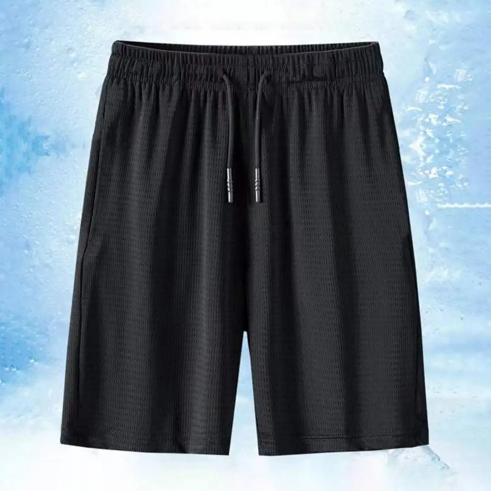 Lose Sommers horts Herren Casual Shorts Herren Quick Dry Ice Seide Sports horts mit elastischer Taille breites Bein für das Joggen im Fitness studio