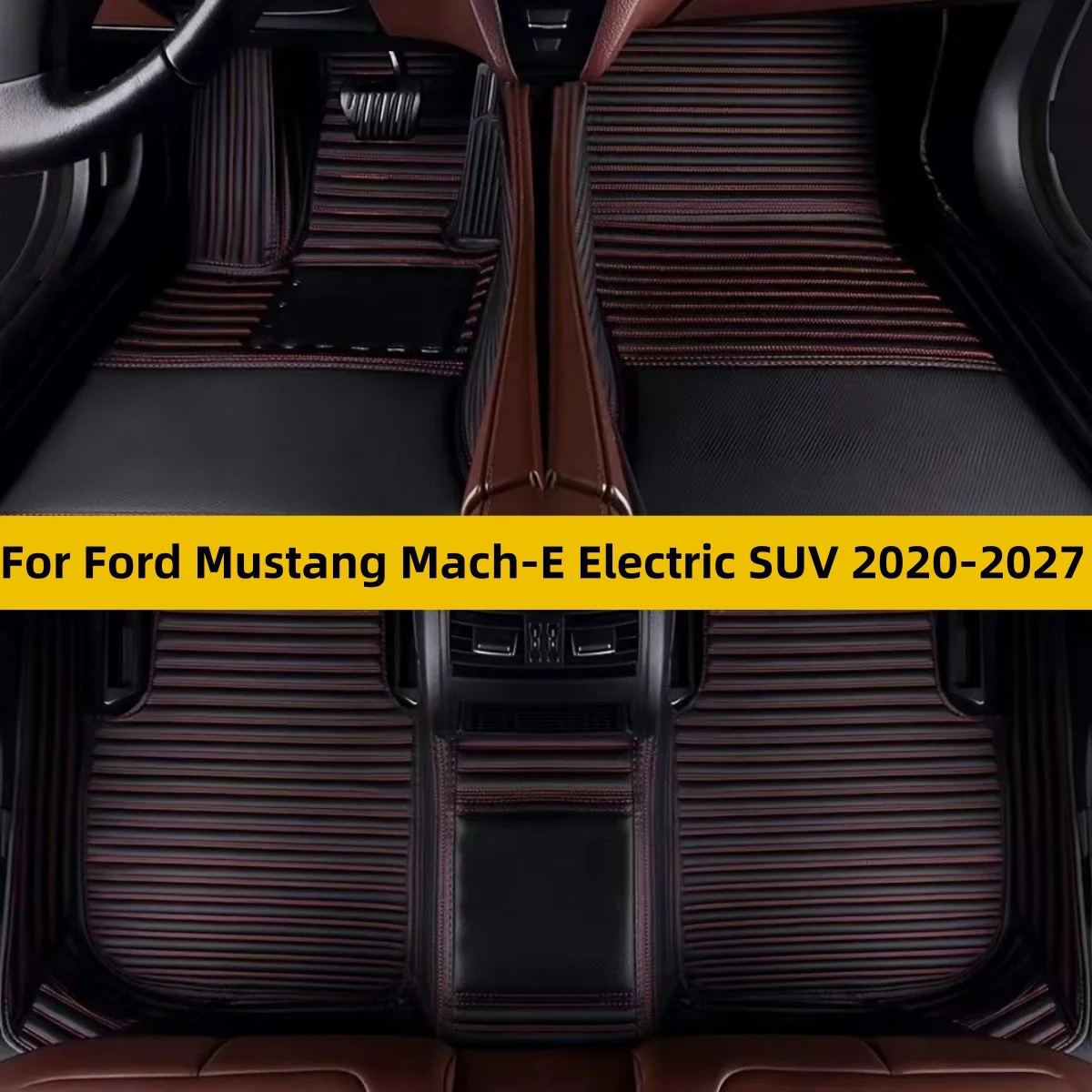 Car Floor Mats For Ford Mustang Mach-E Electric SUV 2020 2021 2022 2023 2024 2025 2026 2027 Custom Car Floor Mats