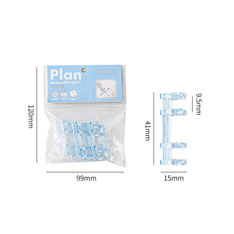 مشابك ربط أوراق فضفاضة ، 4 حلقات ، دائرة تقويم ، رابط ألبوم ، مخطط يوميات ، مشابك دفتر ، أدوات مكتبية كورية ، 6 *
