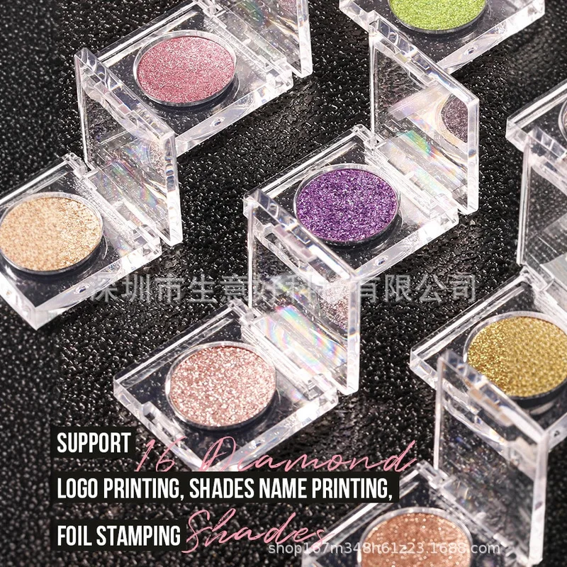High-Gloss Diamond Eyeshadow - Metallic Luster Dazzling Chameleon Effect Shimmering Sparkling Eye Makeup for a Glowing Look