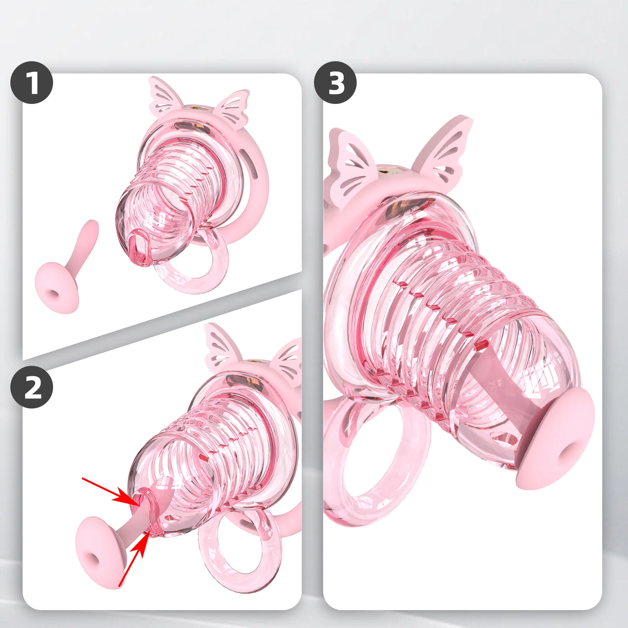 NEW Stretchable Male Chastity Cage with Anal Plug Remote Control Adult Sex Toy for Men Gay Sissy Urethral Lock 6 Size Peins Ring view 4