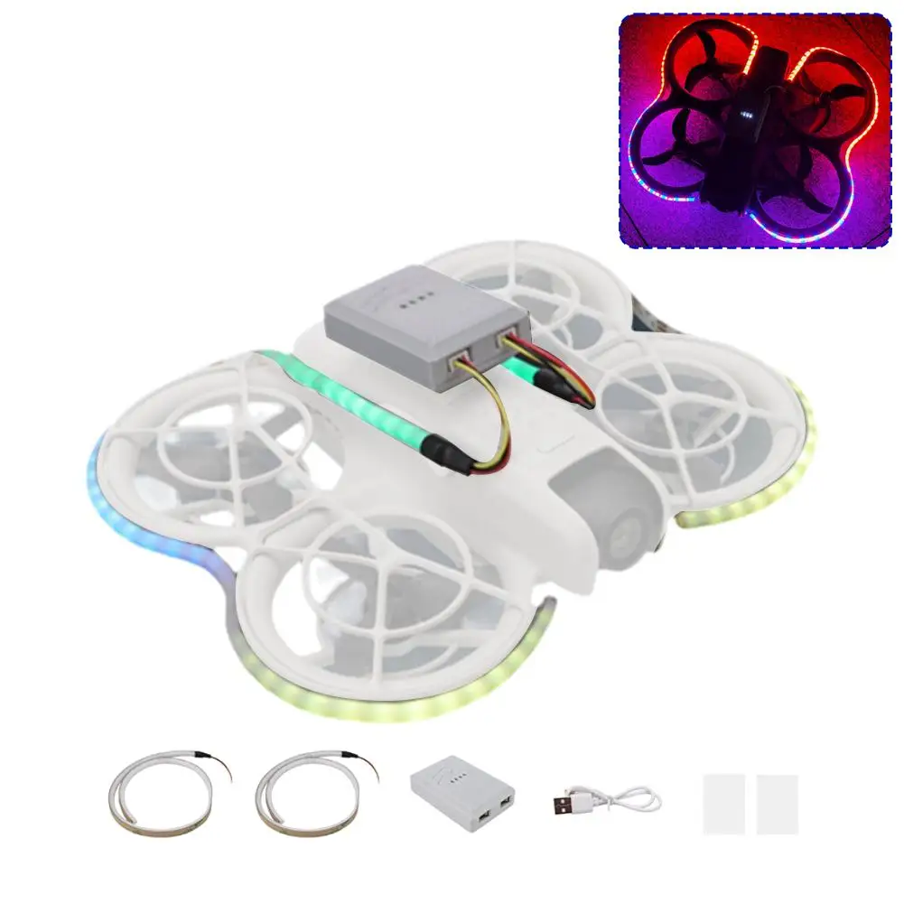 Drone LED Light Strip For DJI Neo/AVATA2 Luminous Night Safety Flight Light Strip Colorful Light Strips For DJI Drone Accessorie