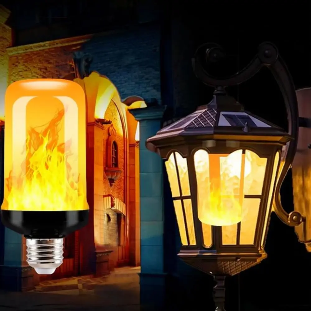 Dynamic Simulation Flame Bulb Gravity Induction LED Light For Christmas Halloween Festive Decor Portable Party Lantern