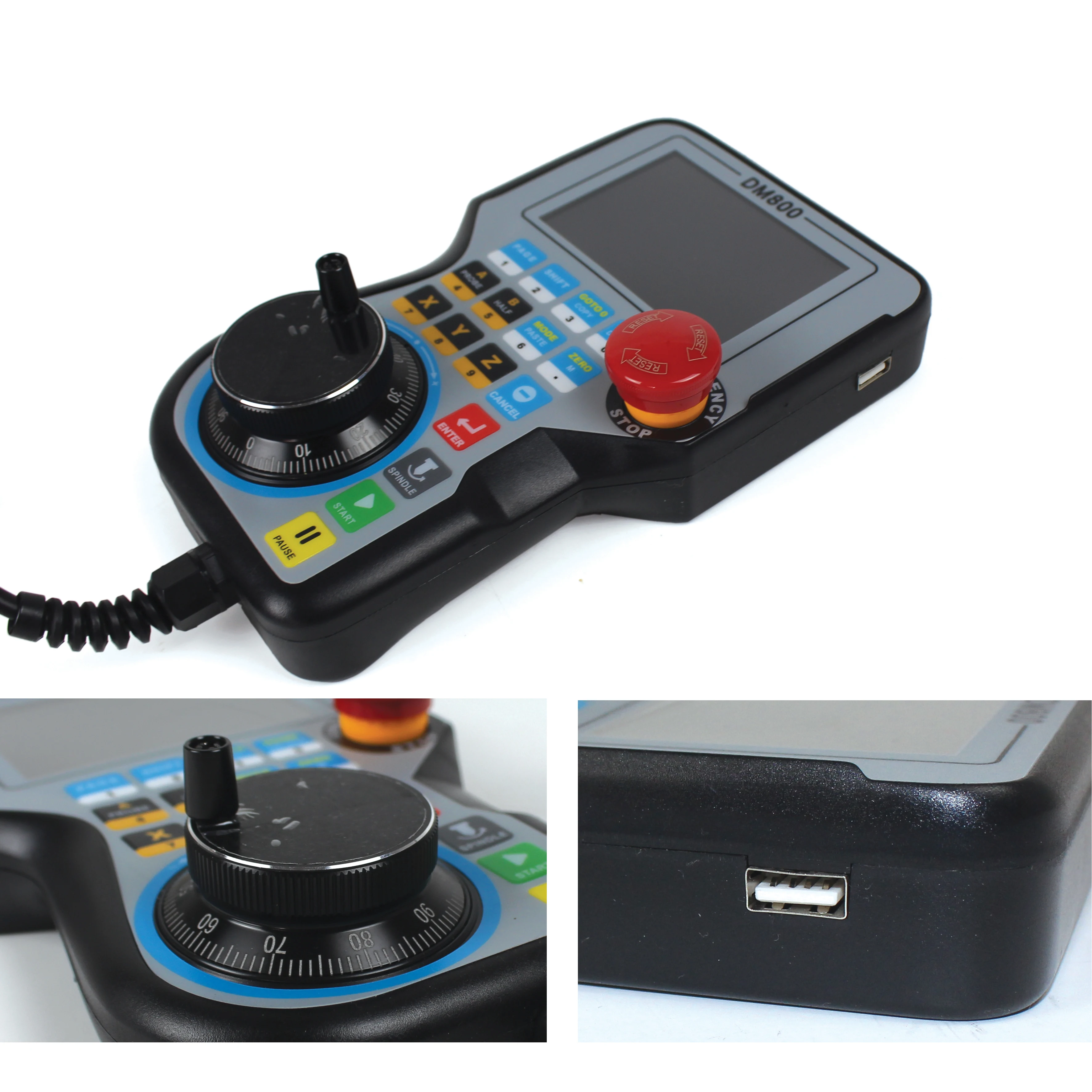 NEW DM800 CNC 3 / 4 / 5 axis Off-line Montion Controller Driver Handwheel 24VDC with E-stop Hand control Support G-code