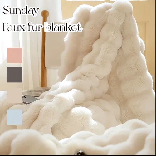 따뜻한 겨울 던지기 담요, 인조 모피 플러시 양면 담요, 침대용 럭셔리 격자 무늬 소파 커버, 소파 베개 케이스 선물  Best5