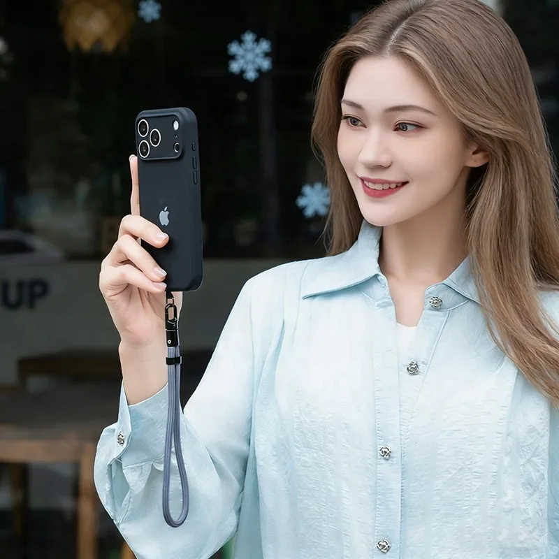 Corda de Segurança Ajustável Anti-Perda para Celular com Alça de Pulso e Corrente de Suspensão Durável – Acessório para Capa de Celular