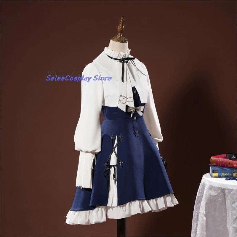 

Halloween Costume Adults Game Arknights Amiya Cosplay Elegant Style Lolita Dress Wig For Women Girls Party Full disguise Women M