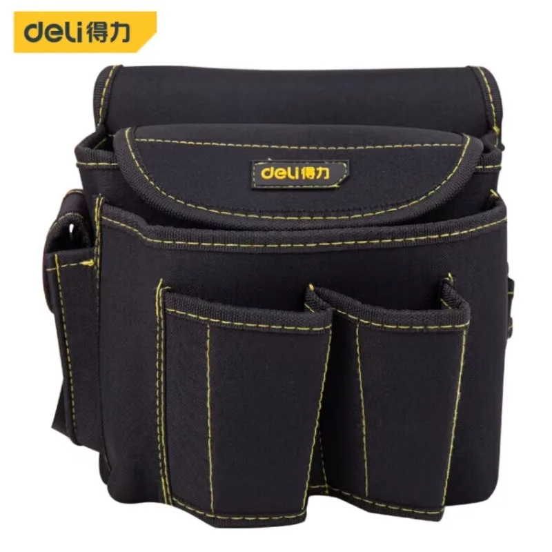 Deli Multifunction Tool Belt Screwdriver Utility Kit Holder Tools Bag Pocket Pouch Bag Electrician Portable Waist Pocket Handbag