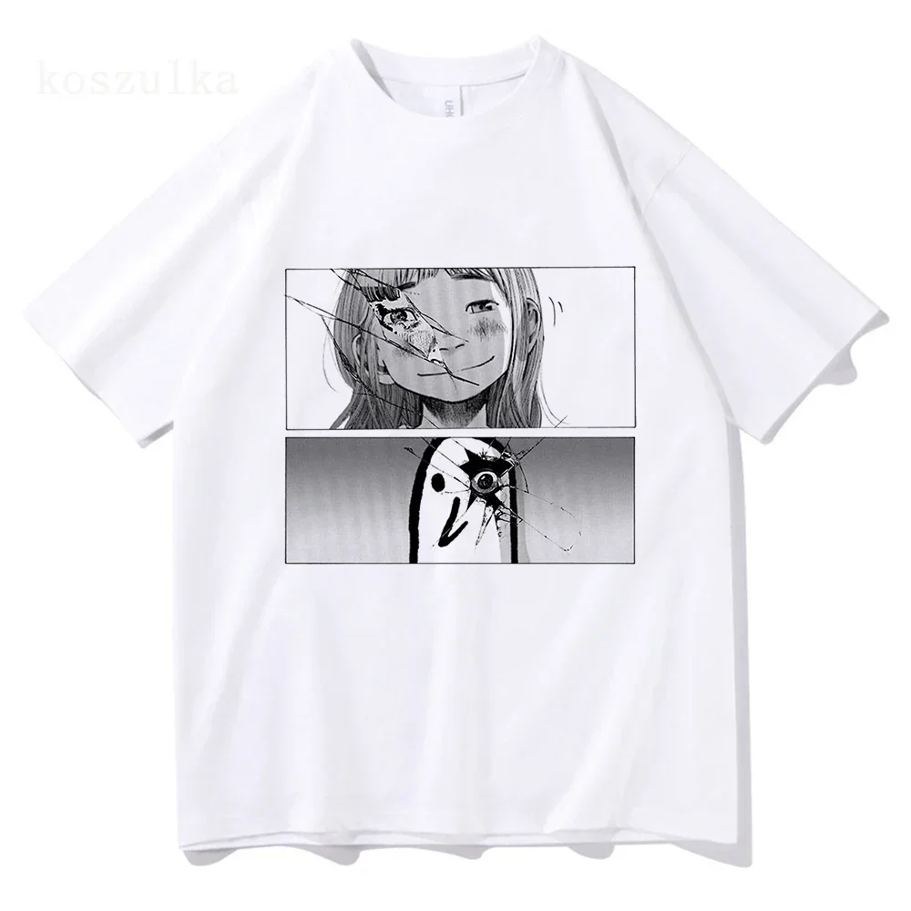

Summer men's anime-related Oyasumi- Punpun cartoon character pattern printed T-shirt, high-quality pure cotton streetwear