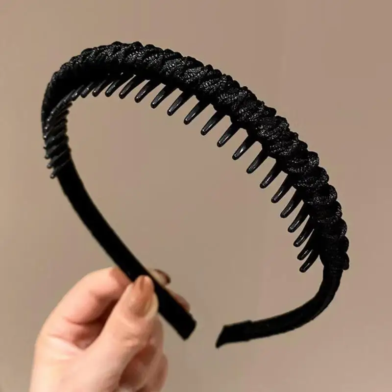 

39BB Adjustable Braid Hairband NonSlip Hairhoop For Sports Fitness Face Washing 3PCS