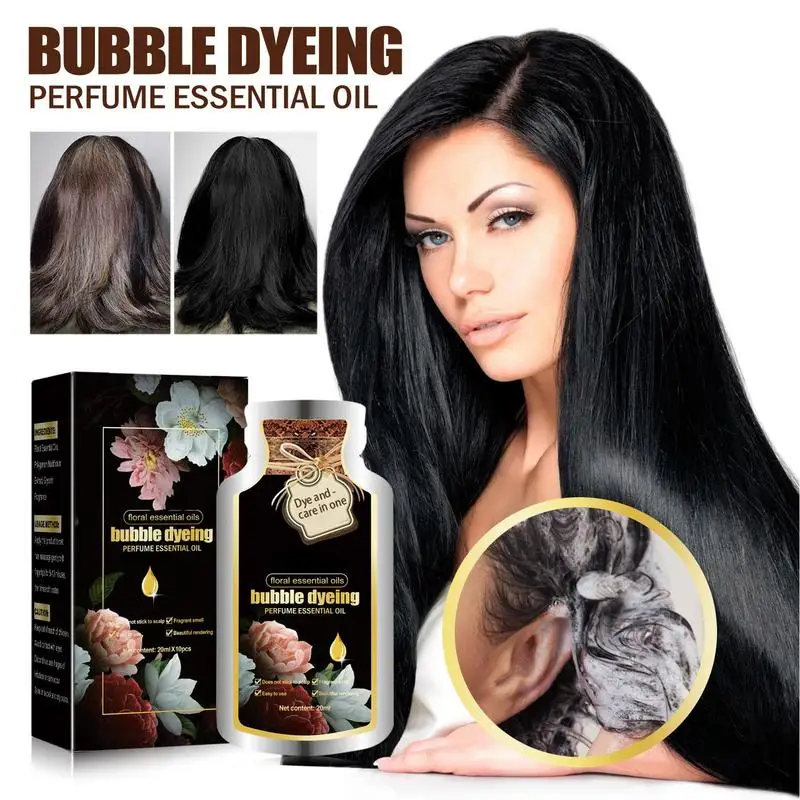 

Bubble Dye Hair Color 10pcs Plant Hair Dye Shampoo For Gray Hair Hair Dye Nourishing Shampoo For Home Salon Spa And Travel