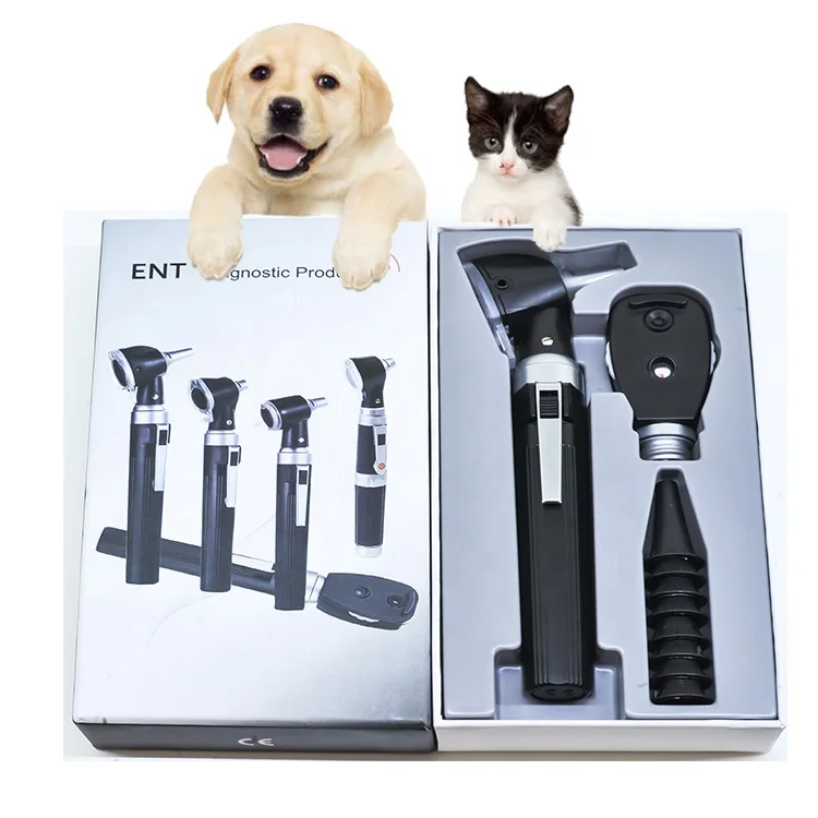 Professional Otoscope Set Ophthalmoscope Daily Check ENT Diagnostic Examination Veterinary Otoscope