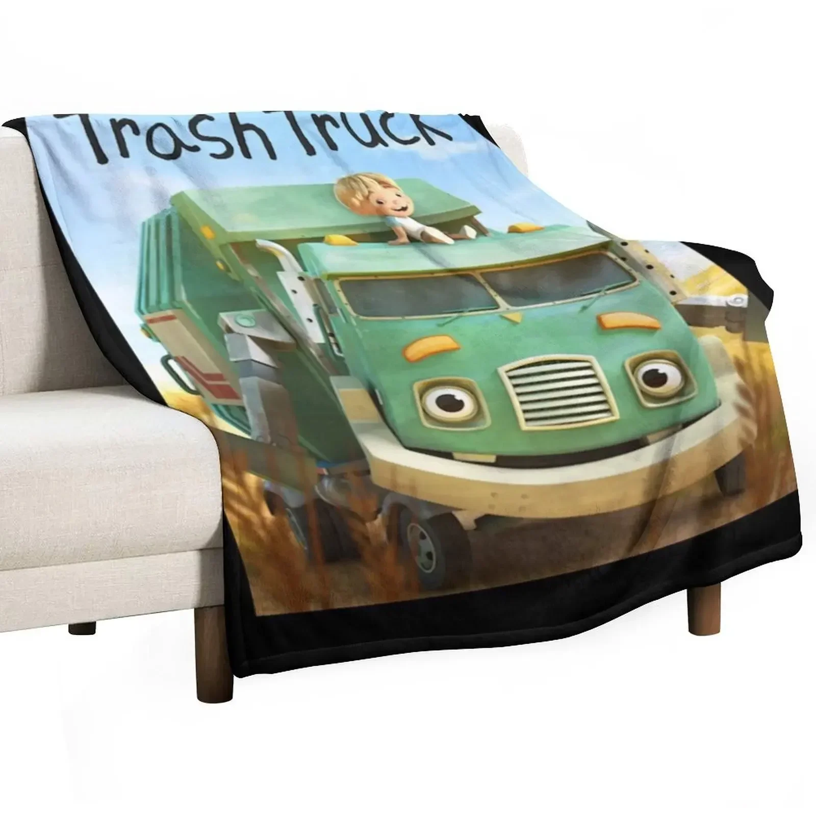 

hank and trash truck cartoon Throw Blanket Custom Weighted Tourist Thins Blankets