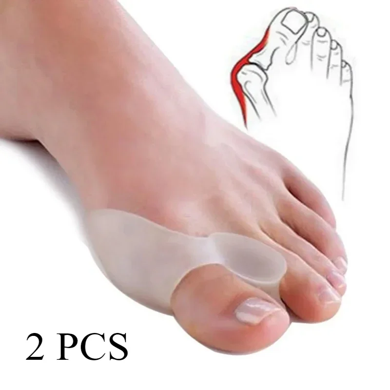 Silicone Gel Thumb Corrector Bunion Foot Toe Hallux Valgus Protector Separator Finger Straightener Adjuster Foot Care Tool 2PCS