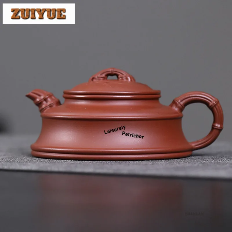 

160 мл классические чайники из фиолетовой глины Исин, горшок ручной работы, необработанная руда, красная кожа, чайник с грязью дракона, чайный сервиз Zisha, коллекция