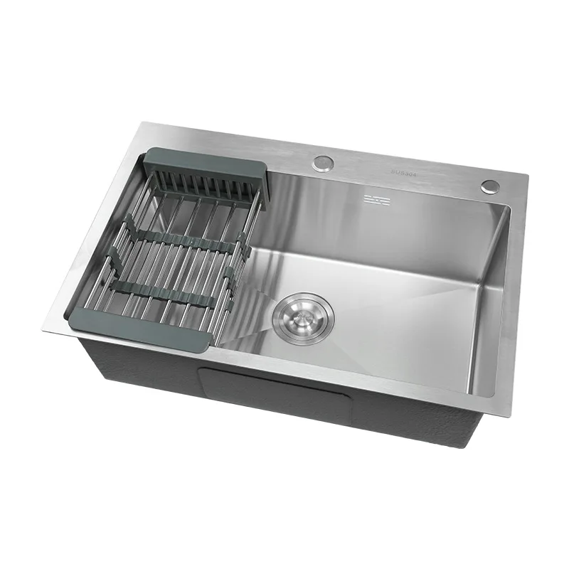 

Sink single tank 5543 thickened brushed stainless steel hand basin dishwashing pool