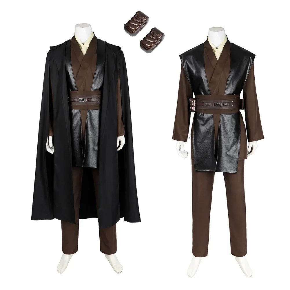 

Anakin obiwan kenobi cosplay Costume Knight Adults Men Hooded Uniform Full Set for Halloween Carnival Role Playing Costume