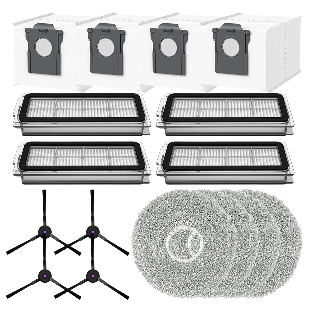 For Cecotec For Conga X70 Robot Vacuum Side Brush Filter Mop Cloth Dust Bag Replacement Kit for Efficient and Thorough Cleaning