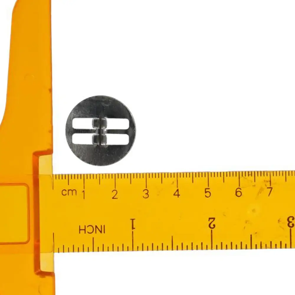 100 قطعة مقاطع الفتيل الخشبية المعدنية 2.3 سنتيمتر/0.91 بوصة بقطر قواعد تصنيع الشموع المستديرة الارتفاع حوالي 0.7 سنتيمتر/0.18 بوصة #1