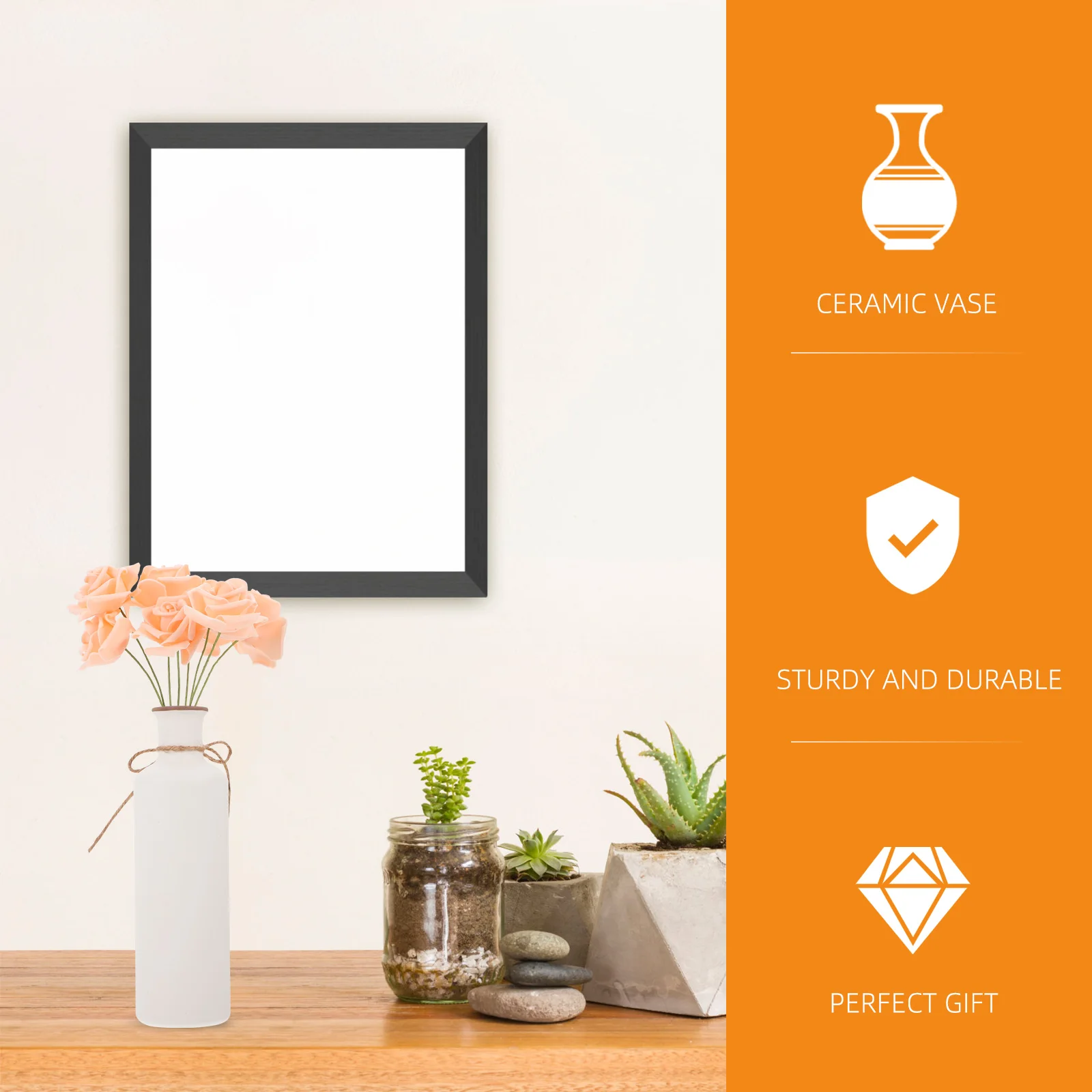 

1Pcs White Ceramic Flower Arrangement Vase Hemp Bow Knot Flower Holder Decorative Pot Aromatherapy Bottle Home Use