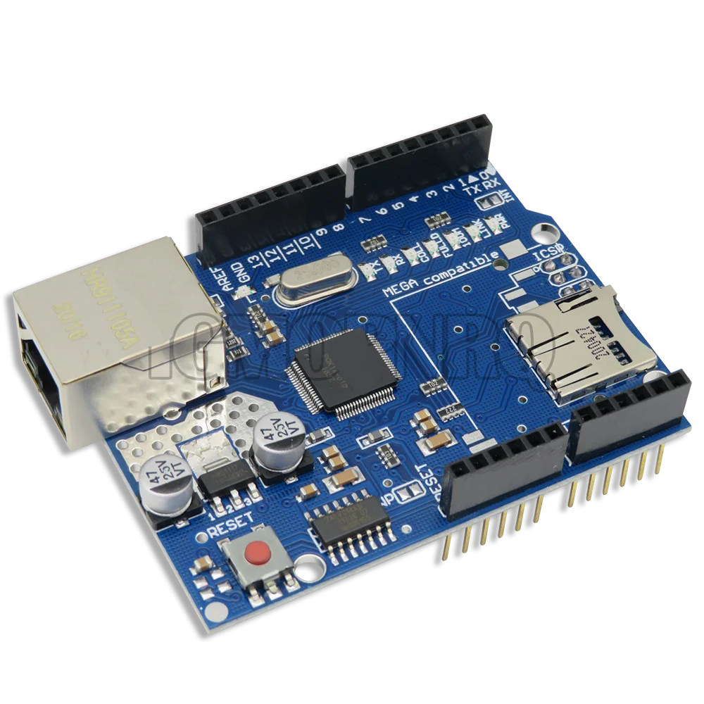 BXV Shield Ethernet Shield W5100 R3 For UNO Mega 2560 1280 328 UNR R3 only W5100 Development board For Arduino