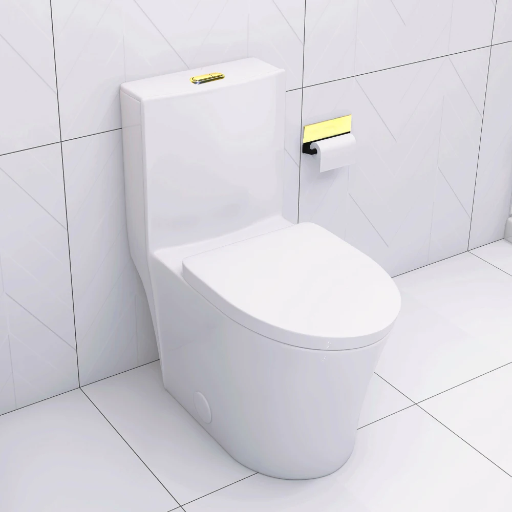 

Elongated One Piece Toilet White