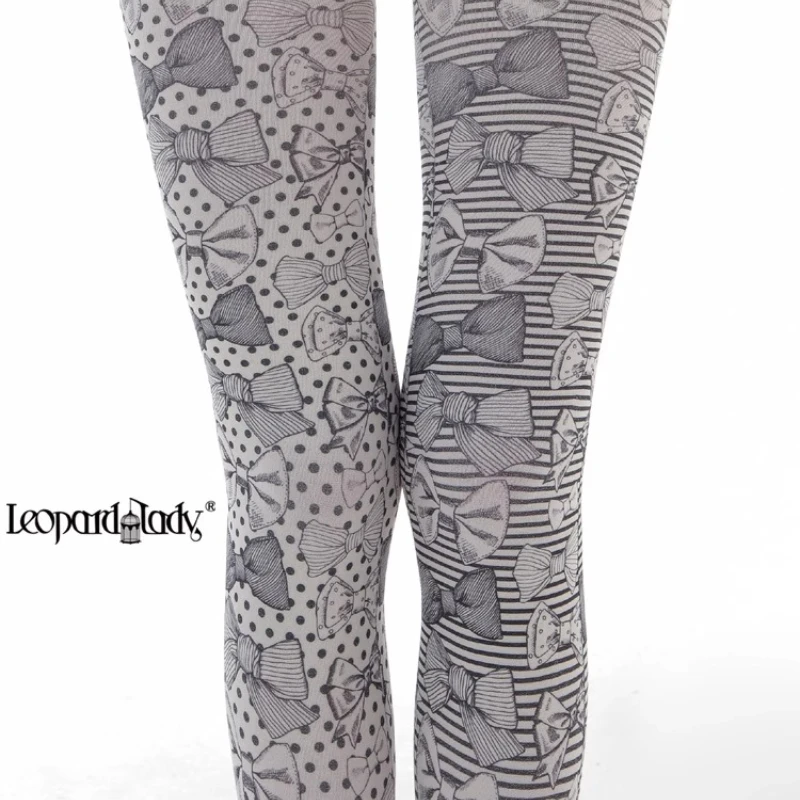Vintage Design Cute Bow Polka Dot Y2k Sweet Girl Print Women's Hosiery 2025 Autumn New Fashion Lolita Versatile Tights Ladies