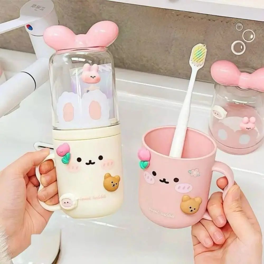 Cute Travel Toothbrush Holder Cartoon Mouthwash Cup Toothbrush Storage Box Household Wash Cup For Children