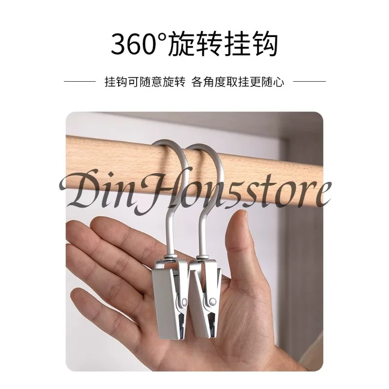 360° Rotating Aluminum Alloy Robe Hooks No Drill Strong Hold Hats Coats Rack Multi-Purpose Home Organizer Bathroom Towel Hook