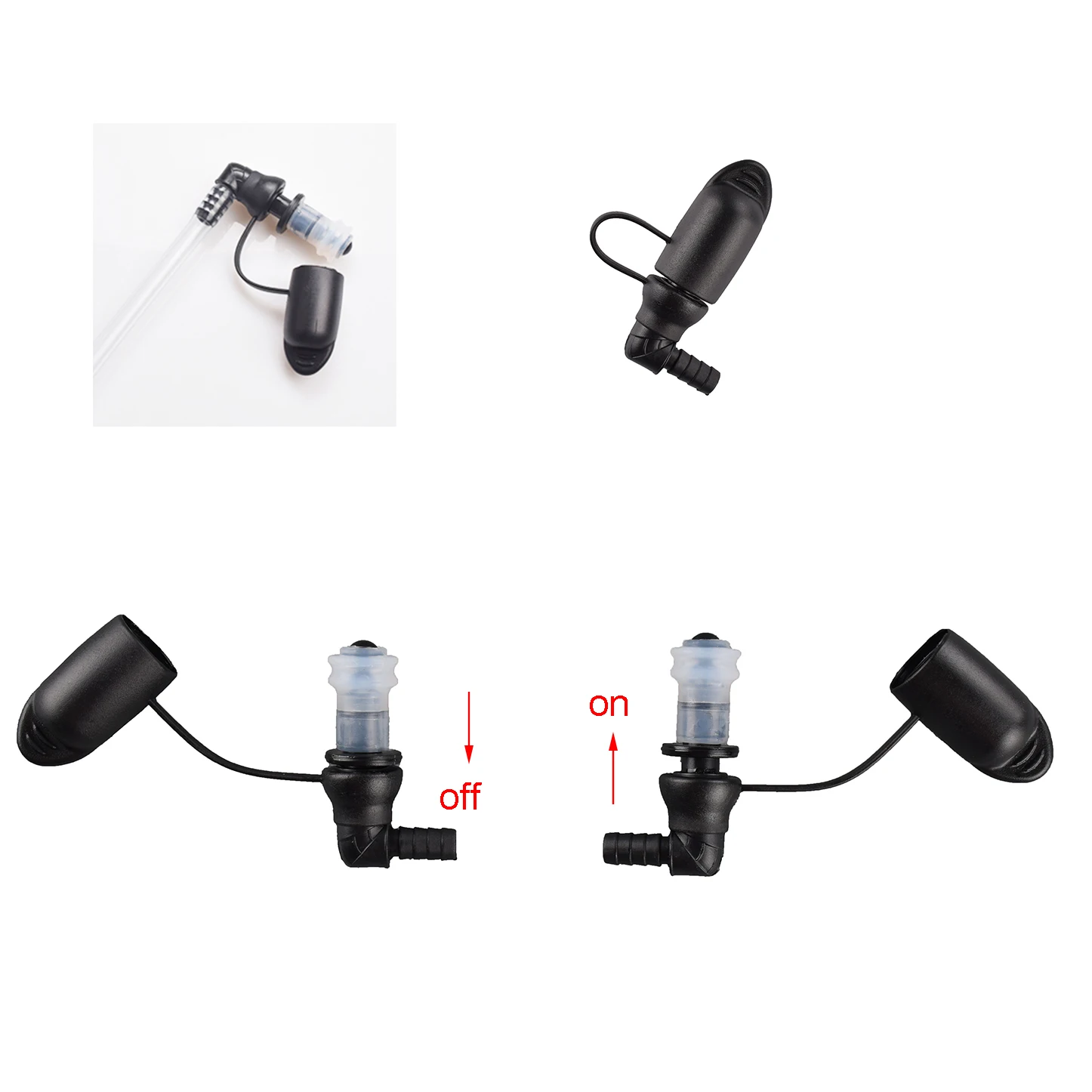 Bite Valve Replacements for Water Bladder, 90 Degree, Hydration Pack, Silicone Nozzle, Mouthpiece