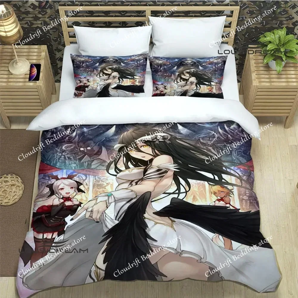 Overlord cartoon printed printed Bedding Sets exquisite bed supplies set duvet cover bed comforter set bedding birthday gift026