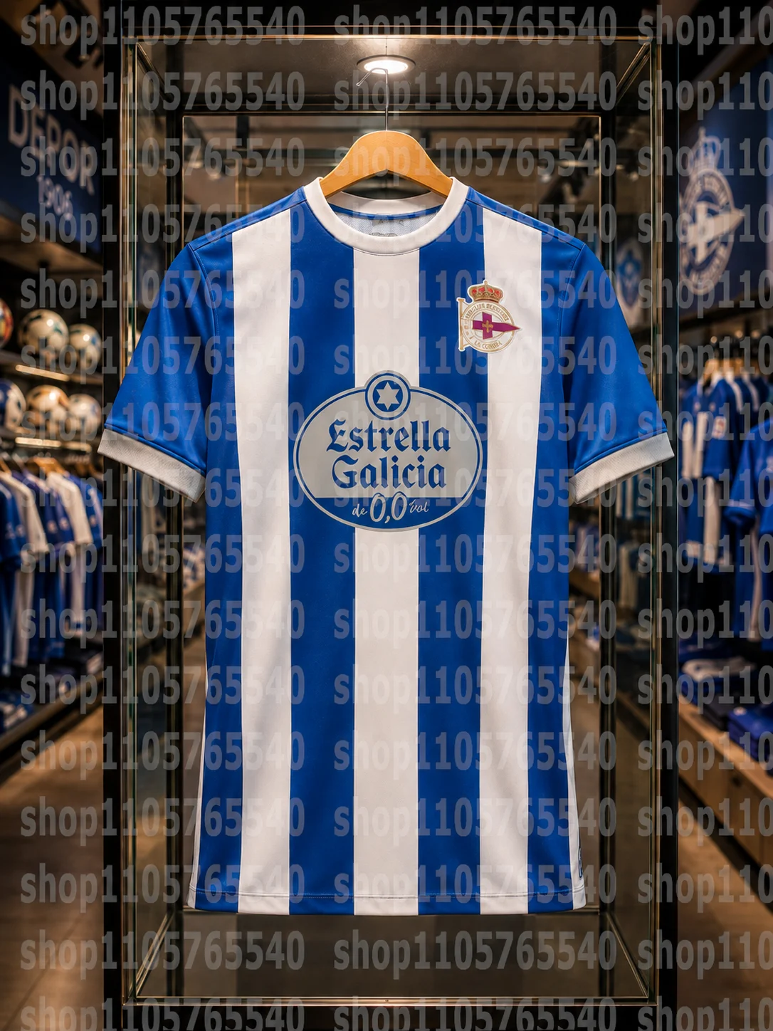 Deportivo La Coruña Football Jersey Men's Short Sleeve Shirt Quick Dry Sports T-Shirt Printed Design Family Matching Sportswear