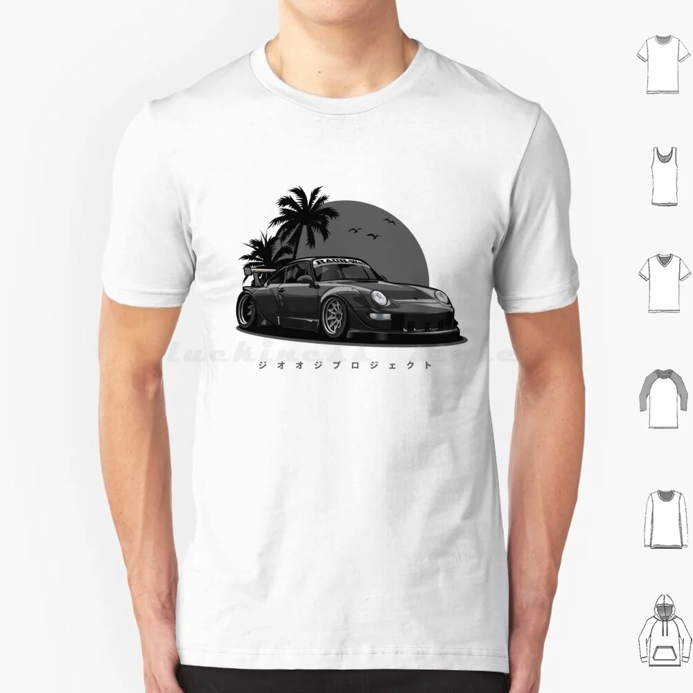Rwb 993 Special Color Edition ( Black-Silver Exclusive ) T Shirt Big Size 100% Cotton Automotive Car Vehicle Motors Fast Speed