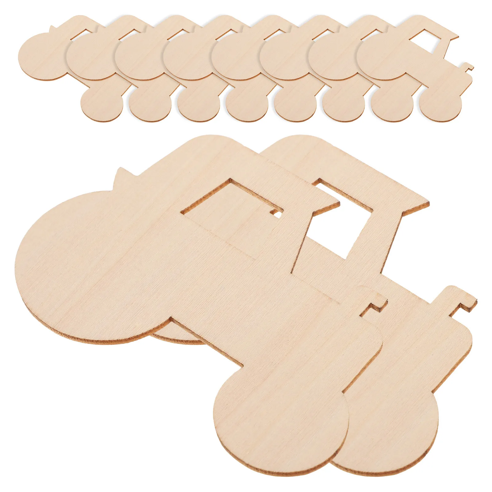 

20Pcs Wooden Tractor Unfinished Cutouts DIY Graffiti Wooden Slices Pendant Hanging Pendants Decorative Craft Wood Slices Pendant