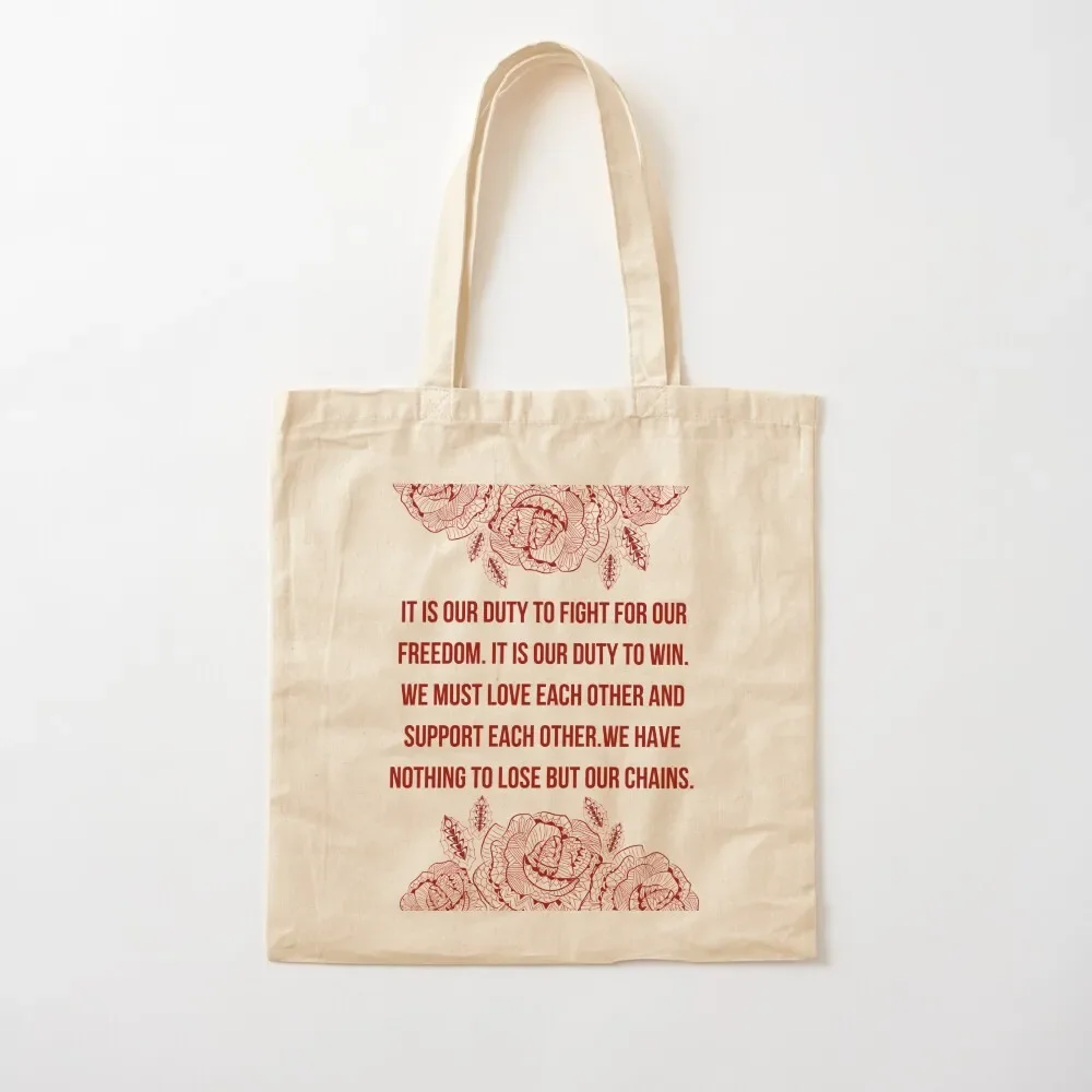 

NOTHING TO LOSE BUT OUR CHAINS ROSES Tote Bag university shopper bag Shopping bags woman shopping bag