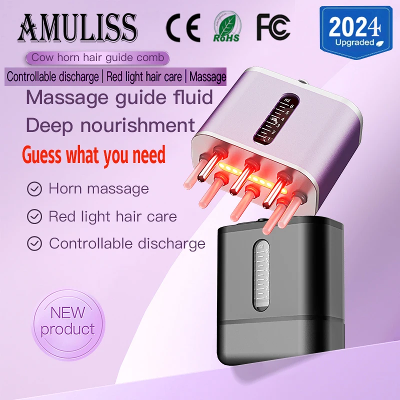 

Amuliss Hair Oil Applicator For Hair Regrowth Treatment With Red Light Therapy Brush Hair Scalp Massager For Hair Growth